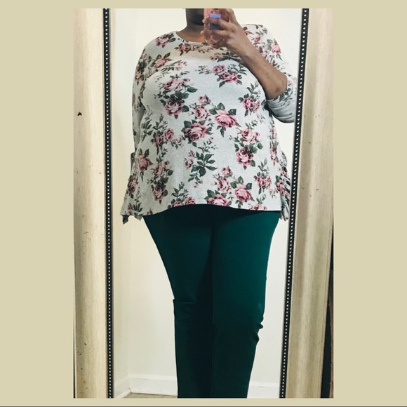 2X TERRA & SKY Side Split Sweater (plus size) - Picture 2 of 9